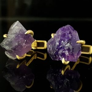 purple stone Cufflink Customized Jewelry
