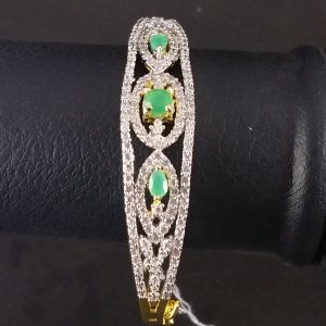 green stone bangle