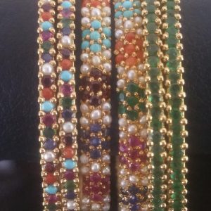 Colorful crystal bangles